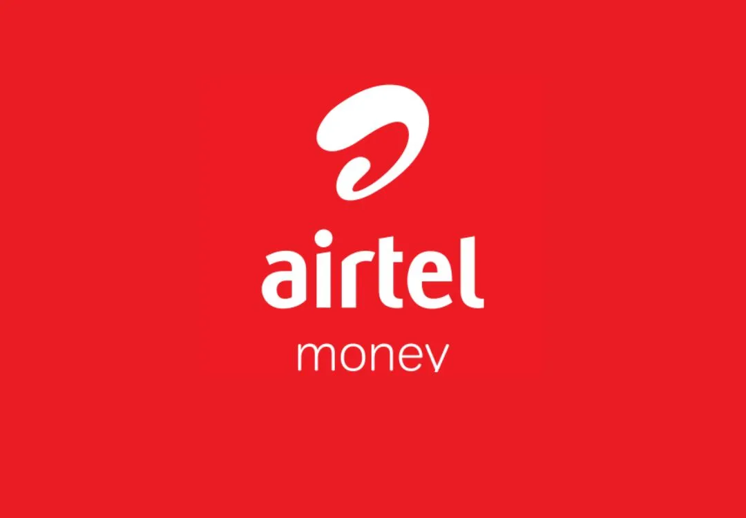 Airtel Money logo in white on a red background