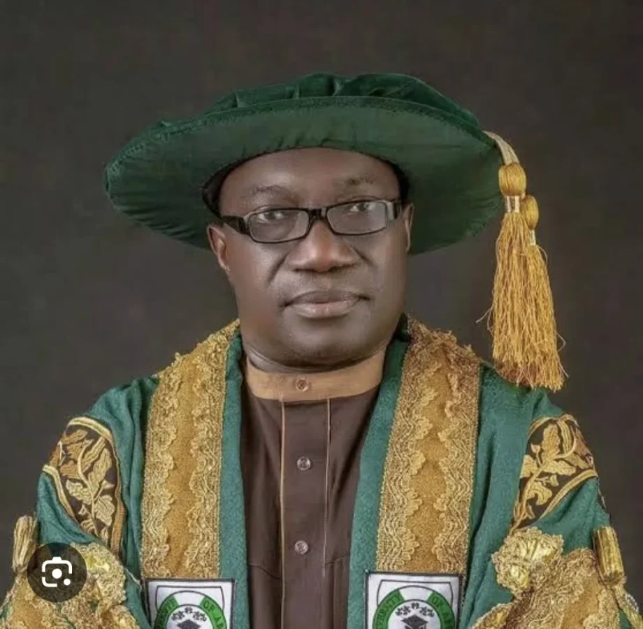Portrait of Prof. Philip Afaha wearing academic regalia